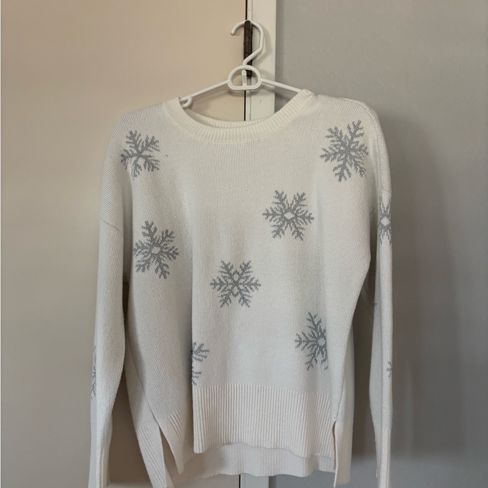 LOFT Women's Cream Crew Neck Sweater